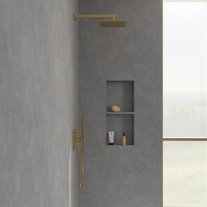 Cap de duș Villeroy&Boch, Universal Showers, pătrat, 25 x 25 cm, brushed gold